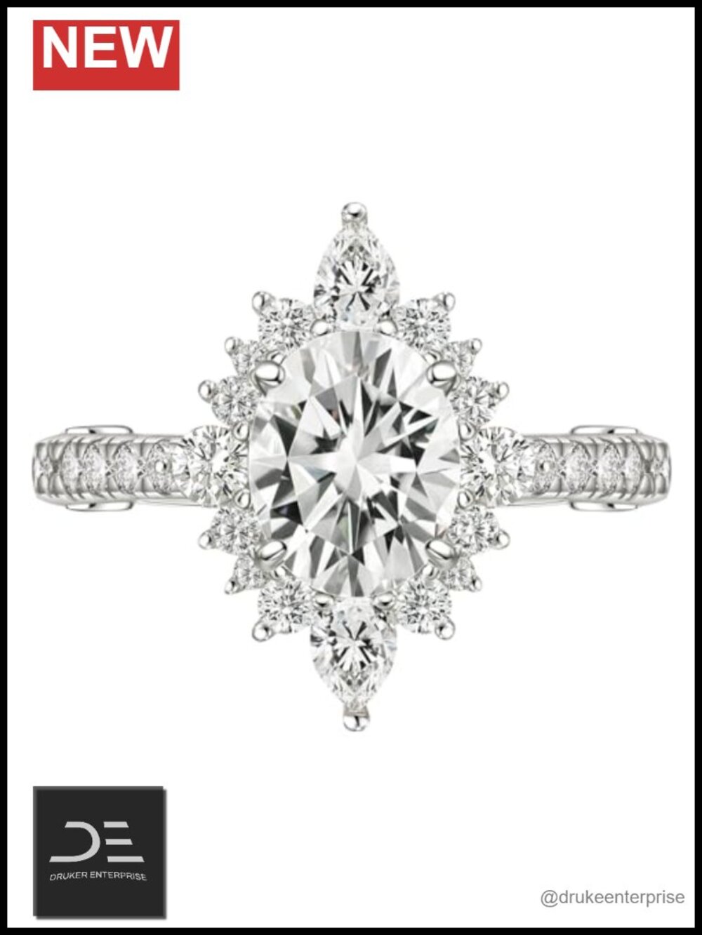 Vintage Oval CZ Engagement Ring 925 Sterling Silver Promise Ring Size 9